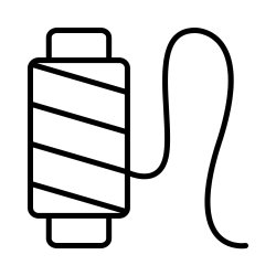 Spool of Thread icon in Black & White