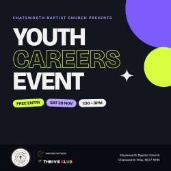 YOUTH CAREERS EVENT - NOVEMBER 28TH - 13:30-5PM - FREE EVENT
