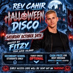 Rev Cahir Halloween Disco hosted by Fitzy from Love island