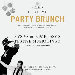 Festive Party Brunch 80's vs 90's & Festive Music Bingo