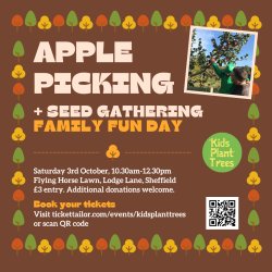 Apple picking and seed gathering event on Sat 3rd October 2026