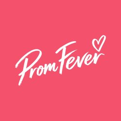 Prom Fever logo in white on pink
