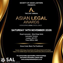 The Society of Asian Lawyers presents the 31st Asian Legal Awards 2026