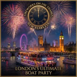 Fireworks on the Thames - New Year's Eve London Boat party