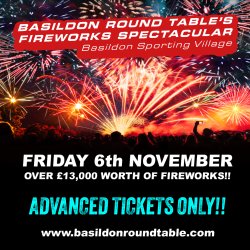 Basildon Round Table's Charity Fireworks Spectacular 2026