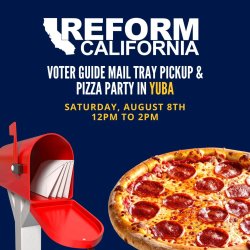 Voter Guide Mail Tray Pickup & Pizza Party — Yuba