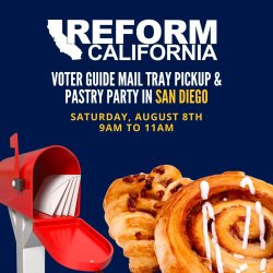 Voter Guide Mail Tray Pickup & Pastry Party — San Diego