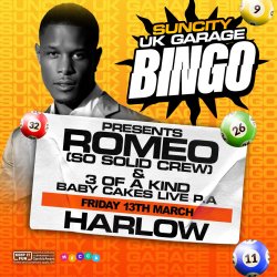 Sun City Bingo - Harlow | UK GARAGE BINGO - 2026 TOUR