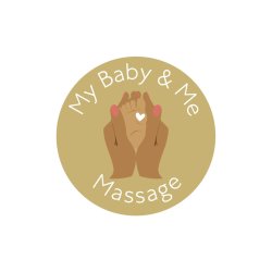 Mum bump and me logo - 2 hands holding a small heart