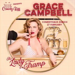 Flyer for Grace Campbell's Comedy Show in Zurich