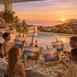Paint & Sip: Golden Hour at a Private Villa