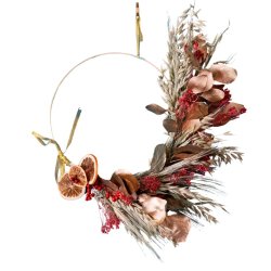 Make Your Own Asymmetrical Dried Christmas Wreath