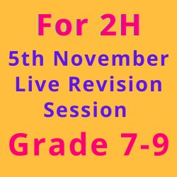 5th November – Paper 2H Revision (Grade 7-9) Predicted topics · Past question walkthroughs · £24.99
