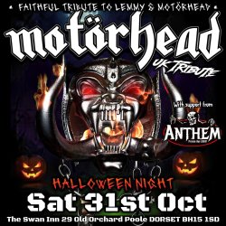 Swann in and Dr Johns Surgery Records present ther brilliant Motorhead UK with support from Anthem