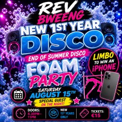 Rev Bweeng new 1st year Foam Party