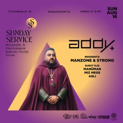 Bald man with glasses on flyer