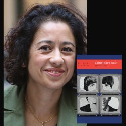 Samira Ahmed with book 'A Hard Day's Night'