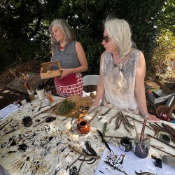 The Waves - Workshop : Mark making with Natural Materials.