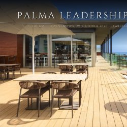 Dachterrasse des Barcelo Illetas Albatros mit Meerblick, Wortmarke Palma Leadership Forum