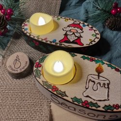 Pyrography- tea light holders
