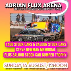 Sunday tickets - 1400 Stock Cars and Saloon Stock Cars Steve Newman Memorials