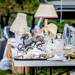 materials for sale on a Table