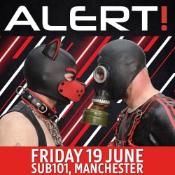 Promotional image for the Alert! event at Sub101 Manchester on June 19, 2026