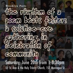 the rhythm of a poem beats faster: a solstice-eve gathering in celebration of community
