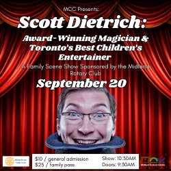 MCC Presents: Scott Dietrich: Award-Winning Magician, A Family Scene Show Sponsored by the Midland Rotary Club
