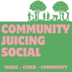 Community Juicing Social with Open Mic Bath logo and Bath City Farm logo