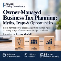 Owner-Managed Business Tax Planning:  Myths, Traps & Opportunities. Presented by Jeremy Mindell