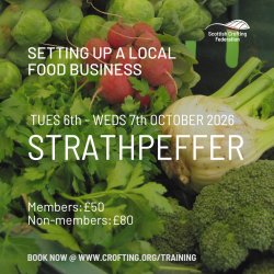 Setting up a local food business:- Strathpeffer, Tuesday 6th and Wednesday 7th October 2026