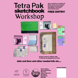 Recycled Tetra Pak Sketchbook Workshop FROM THE GROUND STUDIO