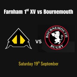 Supporters' Lunch~  1st XV vs Bournemouth, Saturday 19th September