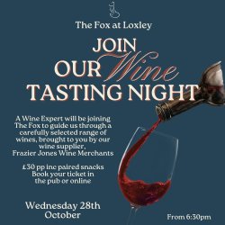 Wine Tasting Evening at The Fox at Loxley