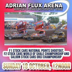 Sunday Showdown- BriSCA F1 Stock Cars NPS, BriSCA F2 Stock cars World of Shale and Saloons ORC Championship