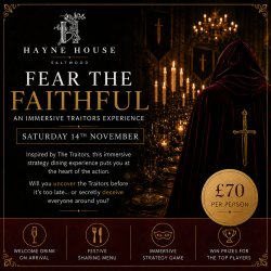 Fear the Faithful event at Hayne House