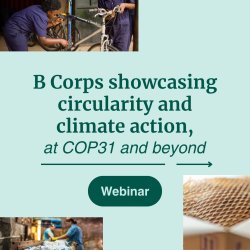 B Corps showcasing circularity and climate action at COP31 and beyond