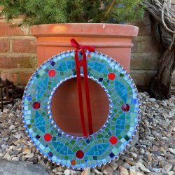 Mosaic Christmas wreath with Erica Bibbings