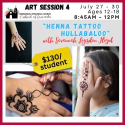 HENNA HULLABALOO Art Camp Session 4, July 27-30