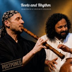 Shakuhachi master John Kaizan Neptune and ghatam virtuoso Giridhar Udupa performing in Roots & Rhythm.