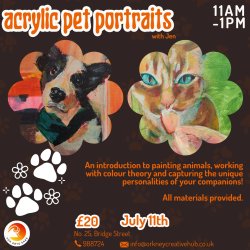 Acrylic Pet Portraits with Jen