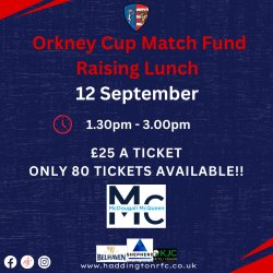 Orkney Cup Match Fund Raising Lunch