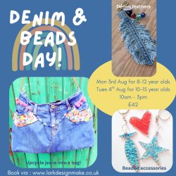 Summer Craft Club - Denim & Beads Day for 8-12 year olds