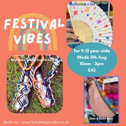 Summer Craft Club - Festival Vibes for 9-13 year olds