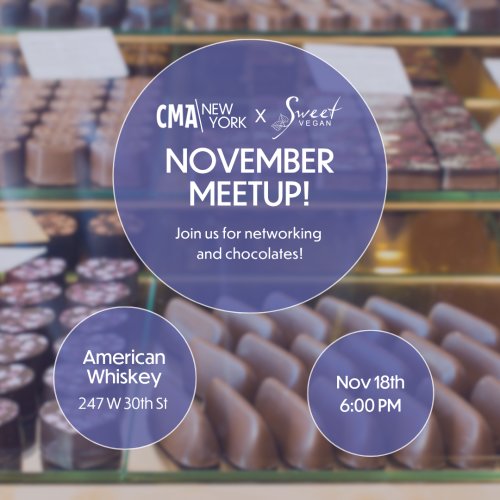 CMA NY: Monthly Meet Up with Sweet Vegan