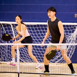 Participants Playing Pickleball as part of Active Campus