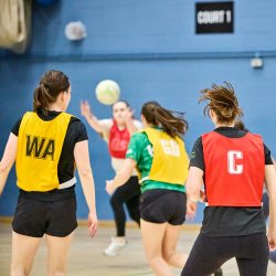 Participants Playing Netball as part of Active Campus