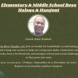 Elementary & Middle School Boys Halaqa & Hangout