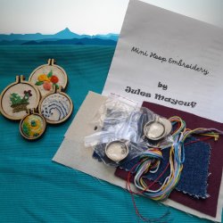 Mindful Embroidery Mini Hoop Pendant Workshop